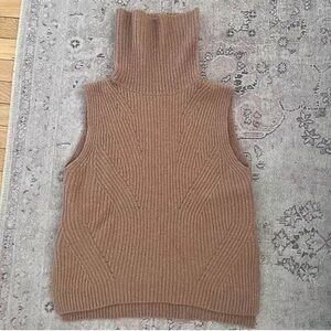 Madewell - Knit Turtleneck Tank Top in Camel Size Small